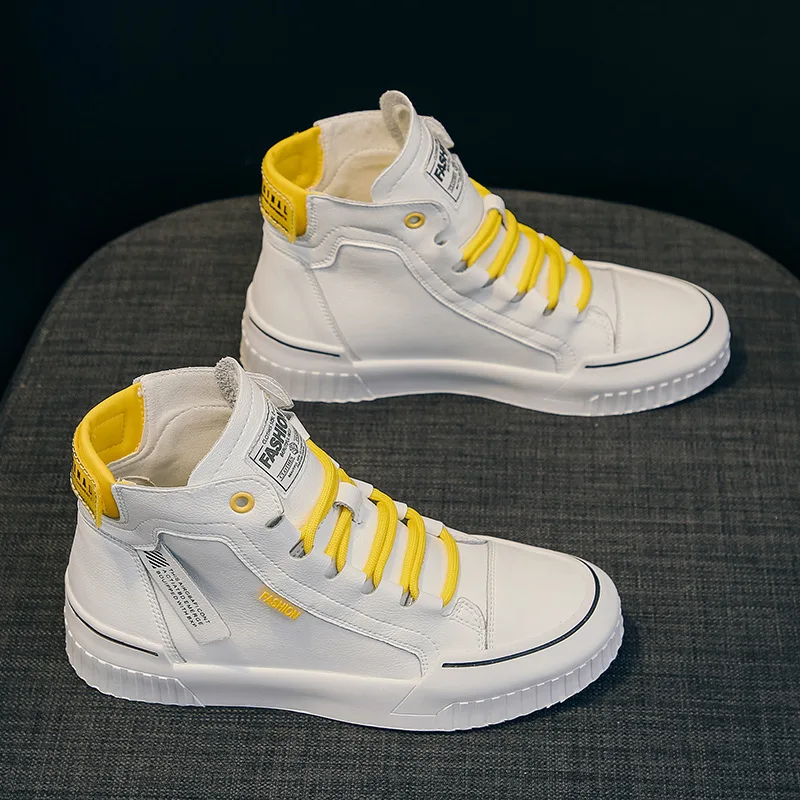 

Apanzu Women Shoes Chaussure Boots 2022 New Fashion High Top Sneakers Women Casual Shoes White Flat Female Lace Up Trainers