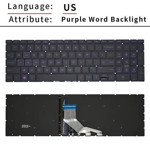 Клавиатура для HP Pavilion 15-DA 15-DB 15-EC 15-CS 15-DF 15-CR 17-BY 15-DX 15-DW