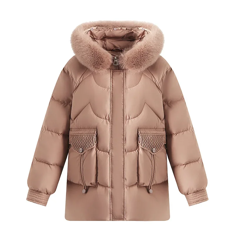 Утолщенное хлопковое пальто на флисовой подкладке для женщин среднего возраста