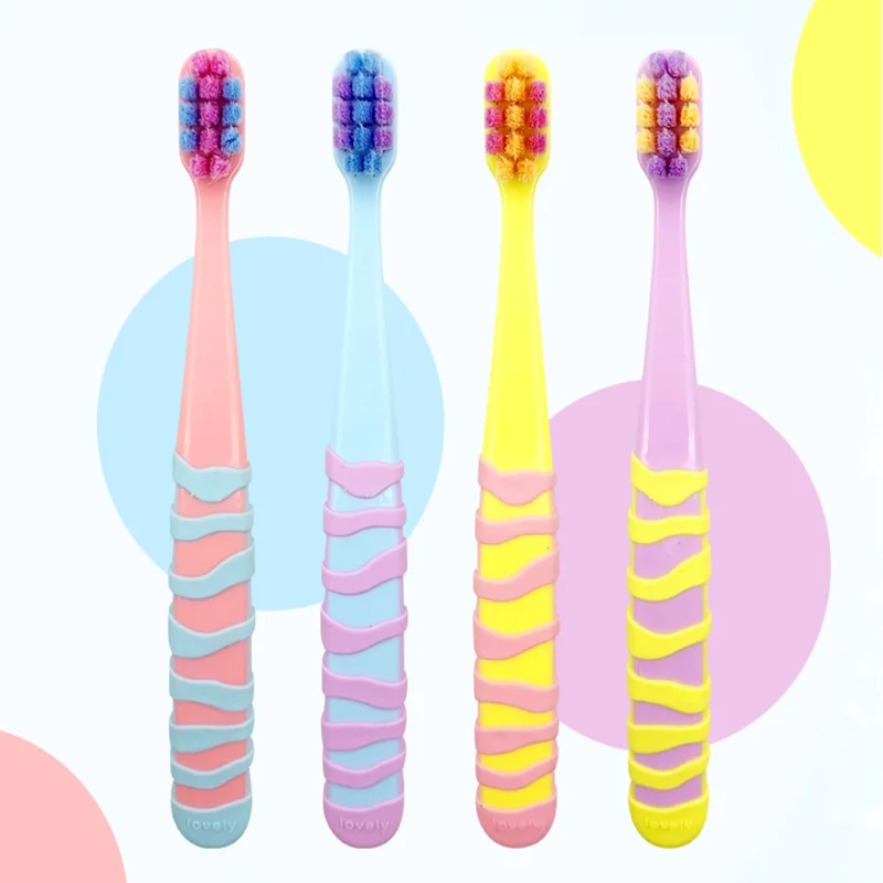 

Kids Colorful Soft Toothbrush Training Whitening Teeth Brush Health Care Tools Hygiene Kit for Girls Children Items Accessories
