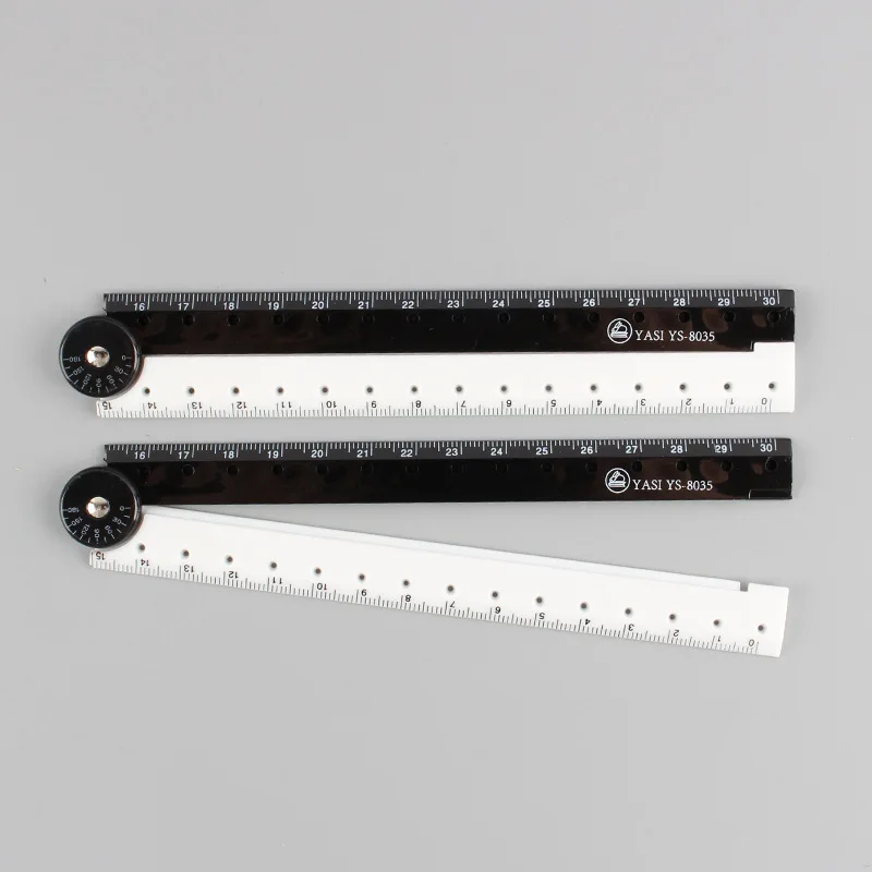 

ALLTU 1pcs Black and white simple ruler graphic folding ruler school supplies birthday gifts creative stationery