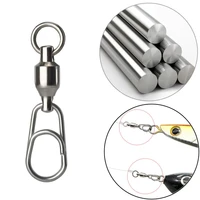 stainless steel hooked lure connecting ring tackle device bearing swivel snap rolling jig connector oval split rings