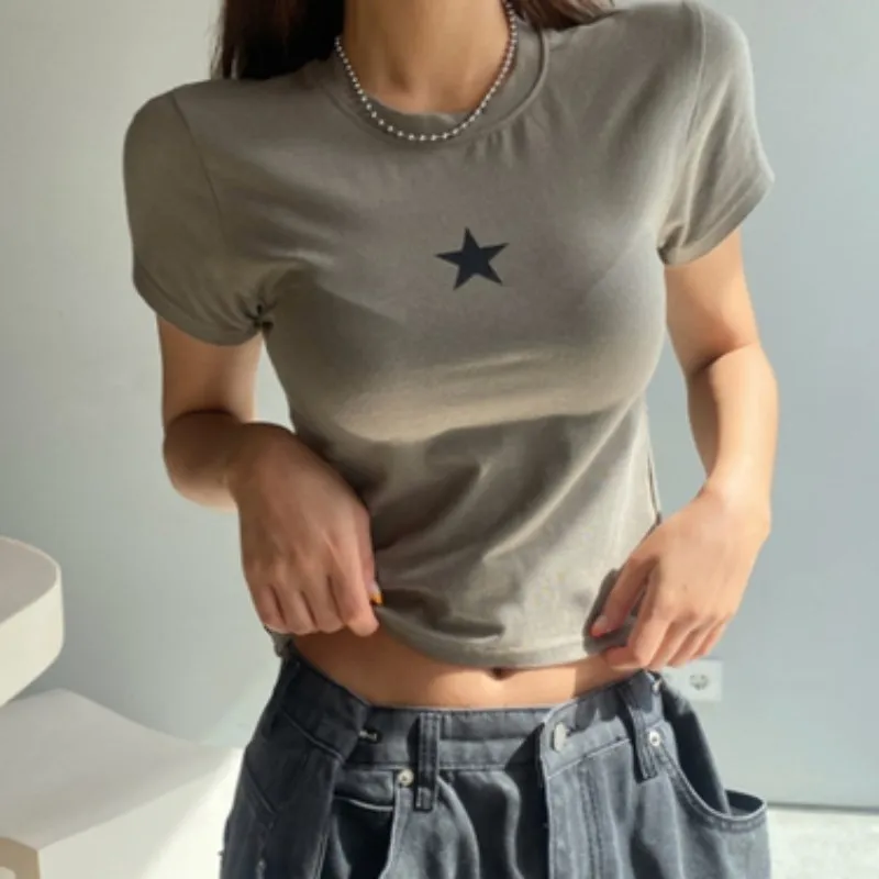 Женская одежда футболка s y2k рубашки эстетическая летняя детская графическая эмо