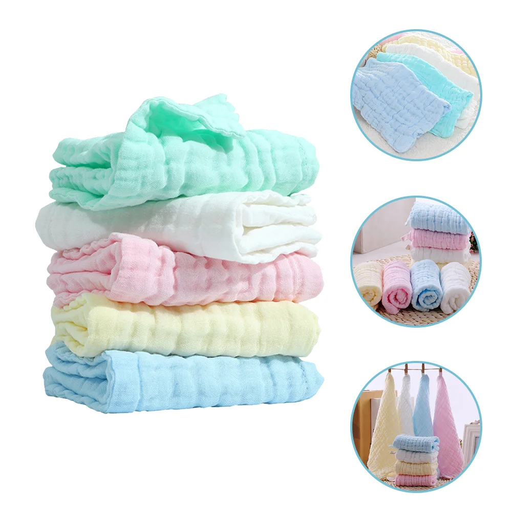 

5pcs Infant Facial Towels Newborn Facial Towels Baby Cotton Facial Towels