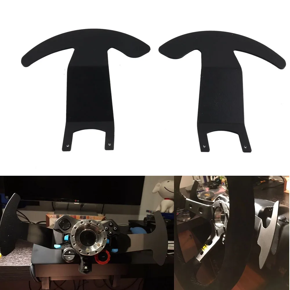 

Black Shift Paddle Shifter Trim Upgrade Kit for Logitech G29 G920 14" Steering Wheel