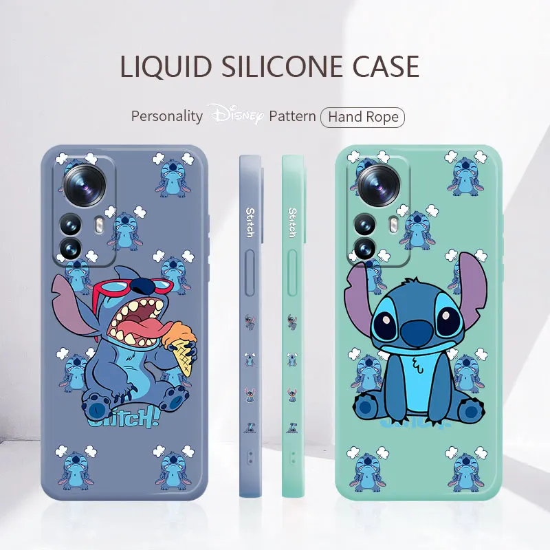 

Cell Colors Green Liquid Cover Case for Samsung Galaxy A52 A12 A51 A32 A21s A71 4G 5G A13 A10s Disney Stitch Ice Cream Soft