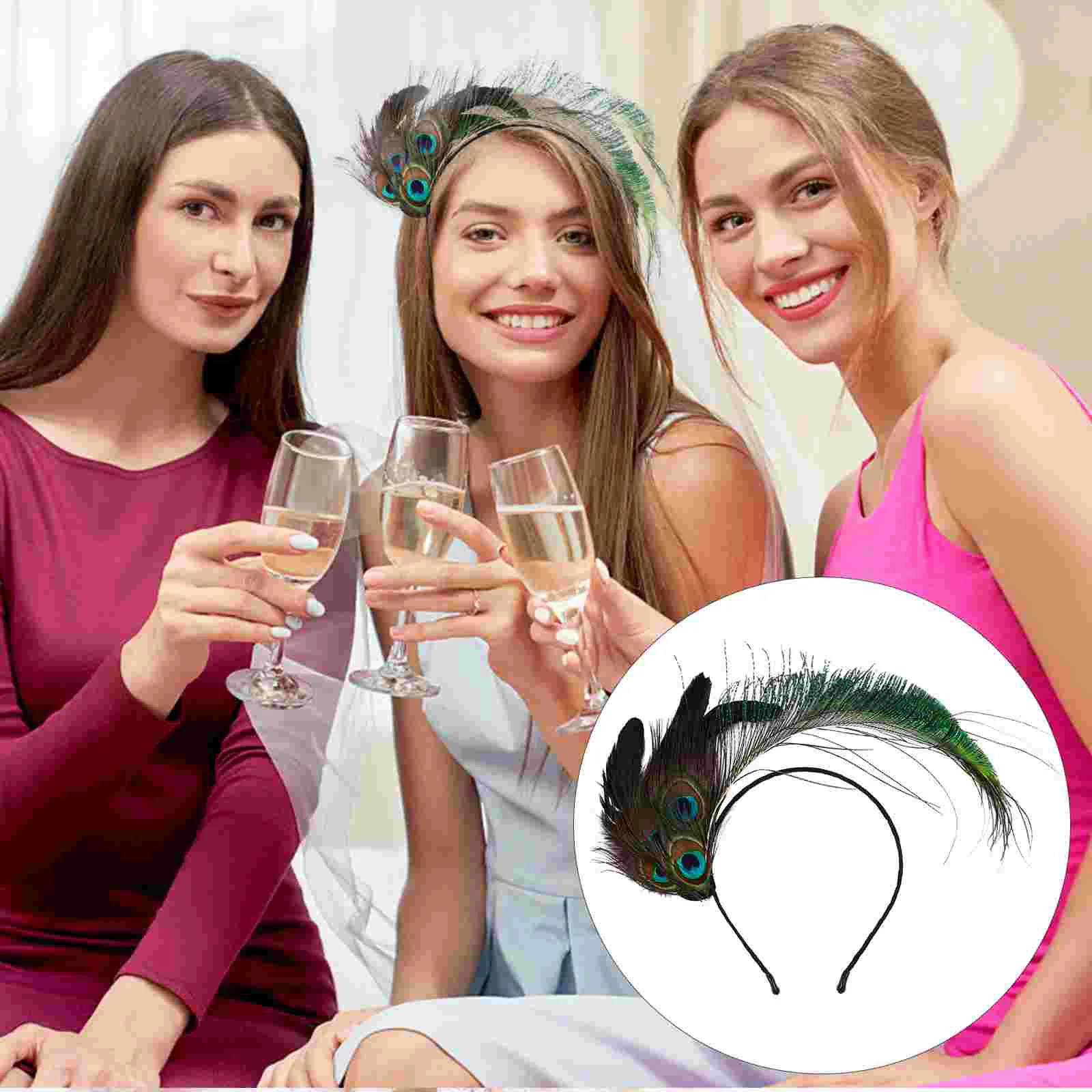 

Headbandfeather 1920Sheadpiece Fascinator Women Carnival Band Hair Headdress Indian Pillbox Hat Veil Christmas Fascinators Mesh