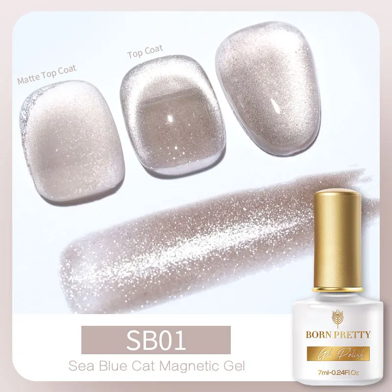 

Магнитный Гель-лак для ногтей BORN PRETTY Cat морской синий Радужный Блеск Auroras лазер удаляемый замачиванием Полупостоянный лак для маникюра
