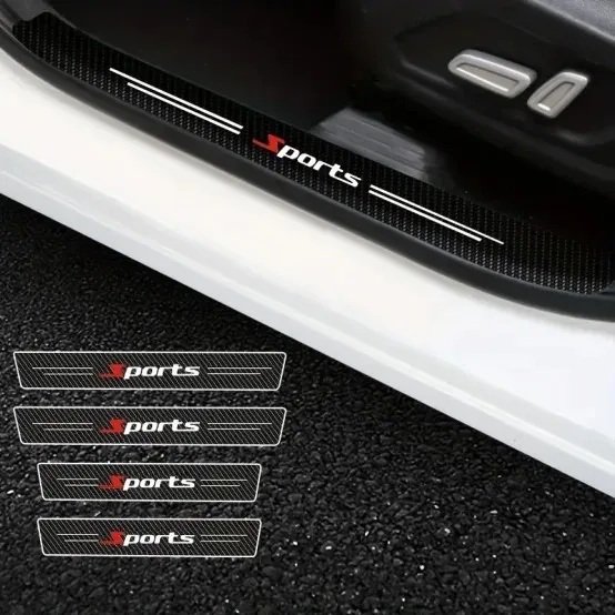 Спортивные наклейки на порог двери автомобиля против царапин для Toyota Corolla Camry Rav4