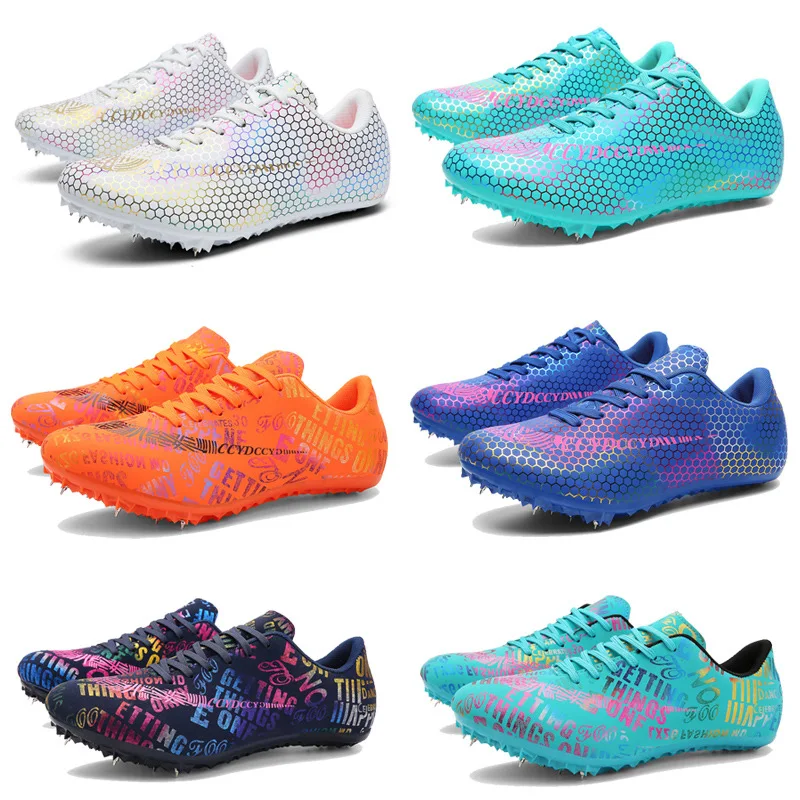 Unisex Track and Field Professional Sprint Spike Shoes Men and Women Long-distance Running and Long Jump Shoes Training Shoes