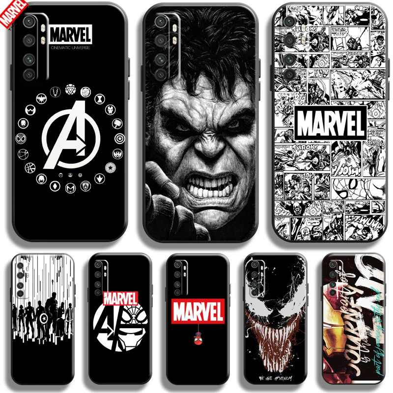 

New Marvel Avengers Logo Phone Case For Xiaomi Mi Note 10 Lite 6.47 Inch Ultra-Thin Silicone Cover Funda Coque Bumper