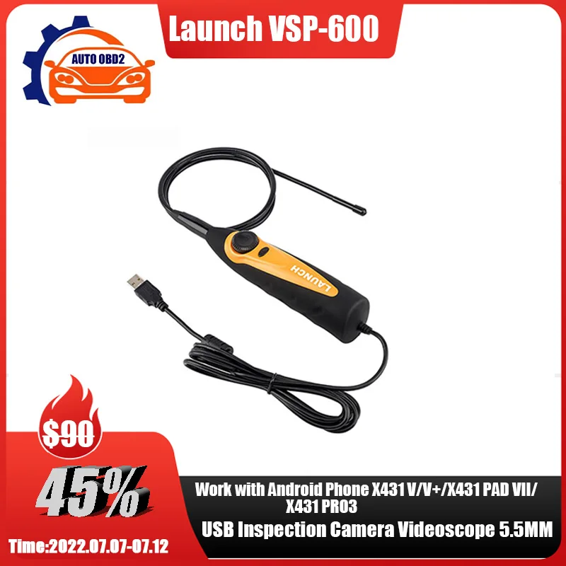 LAUNCH VSP-600 VSP600 HD/USB Inspection Camera VSP600 Endoscope Viewing Video&Images Of Hard-to-reach Work Android X431 PRO/PADV