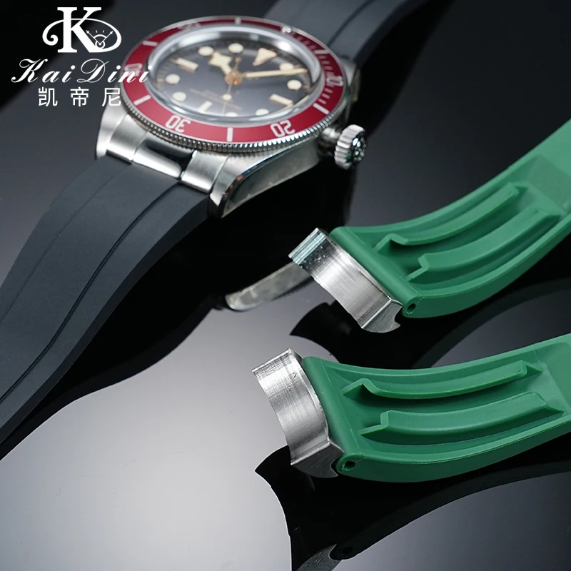 Фото 20/21/22 мм изогнутый конец звено подходит для ремешка TUDOR M79360 M79363, резиновый ремешок для часов, аксессуары с соединением из нержавеющей стали №4