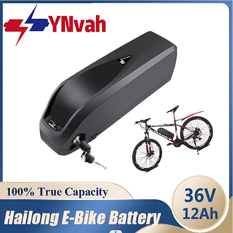 

36V 12Ah Electric EBike Battery Hailong Battery 18650 3000mah Cells Pack Bicycle Lithium Battery