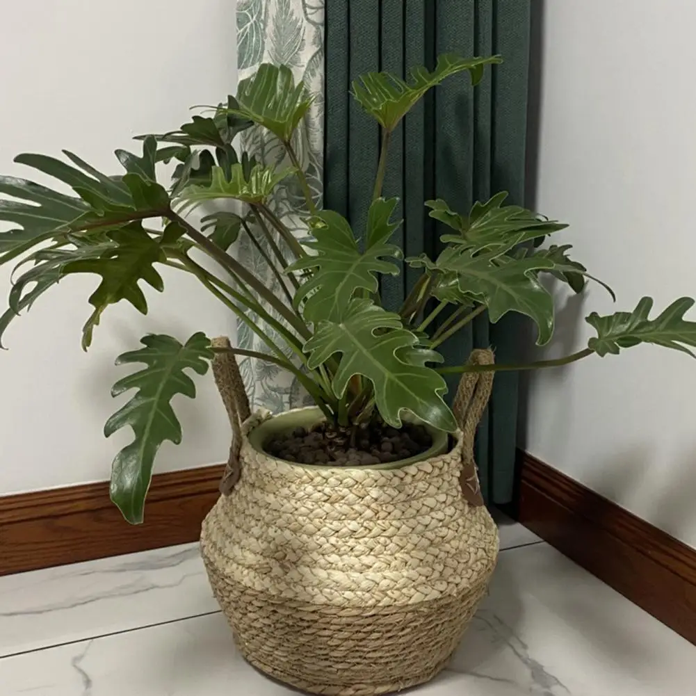 

Storage Baskets Foldable Storage Basket Soft Seagrass Large Capacity Handle Design Laundry Clothes Organizer Home Storage