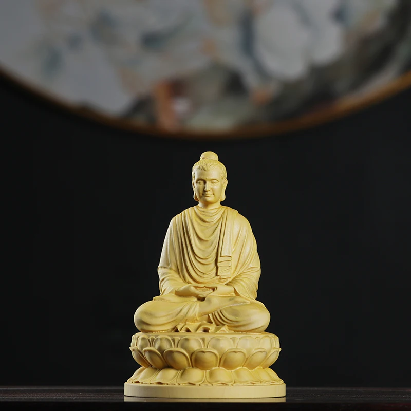 Статуя из натурального дерева самшита коллекция фигурок для домашнего декора