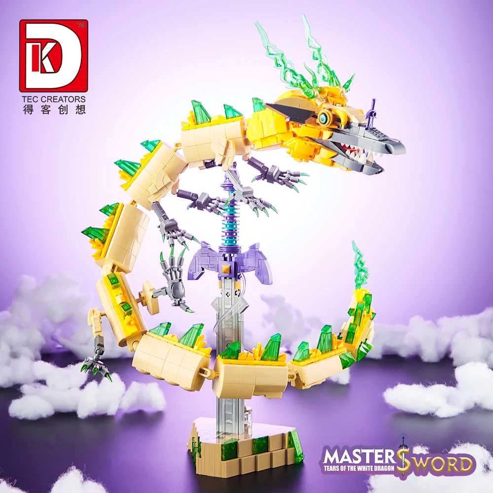 Фото Deke 7034 Light Zelda White Dragon Legend Master Sword 1298, детский образовательный сборный строительный блок, игрушки №5