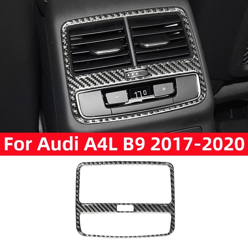 

Аксессуары для Audi A4L A4 B9 2017-2020, модифицированный интерьер из углеродного волокна, автомобильная наклейка на заднюю решетку вентиляции, задняя крышка рамы