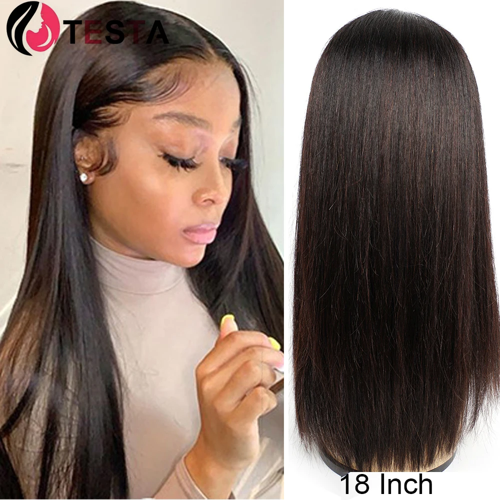 

4x1 T Part Lace Closure Wig Straight Human Hair Wigs For Women Pre-Plucked With Baby Hair Peruvian Hair Wigs Remy Middle Part
