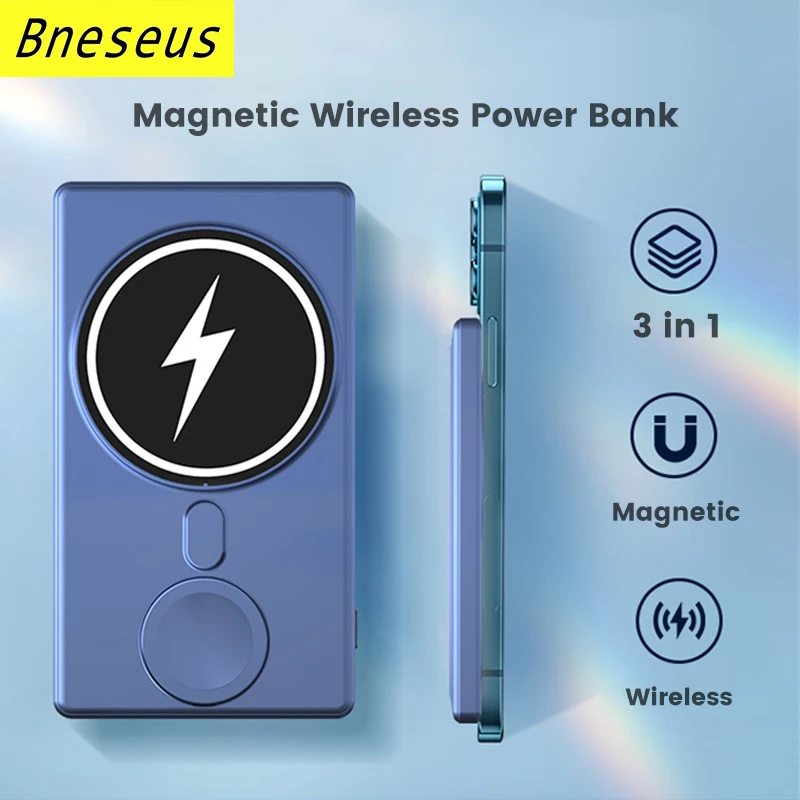 

Magnetic Portable Power Bank Macsafe Powerbank Wireless Charger For iphone 12 13 14 Pro Max Mini External Auxiliary Battery Pack