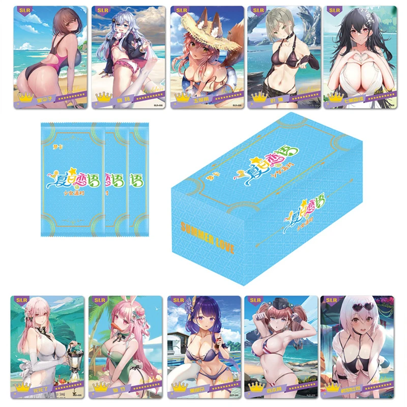 

New Goddess Story Card Summer Love Story Original Anime Figure Sexy Bikini Girl Collection Flash Card Toys for Boys Gift