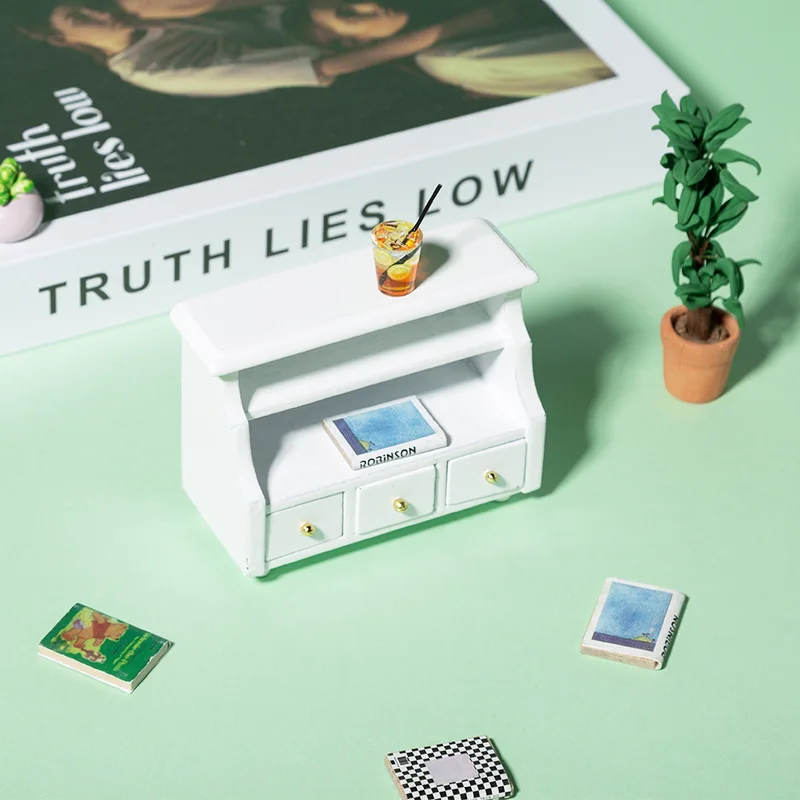 1/12 миниатюрная мебель для кукольного домика деревянный Туалет полка ванной шкаф