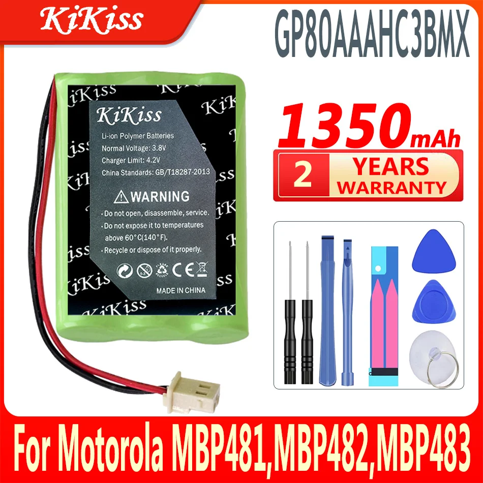 

Мощная батарея KiKiss GP80AAAHC3BMX,HRMR03, 1350 мАч, батареи для Motorola Xperia 481, Xperia 482, cibee 483