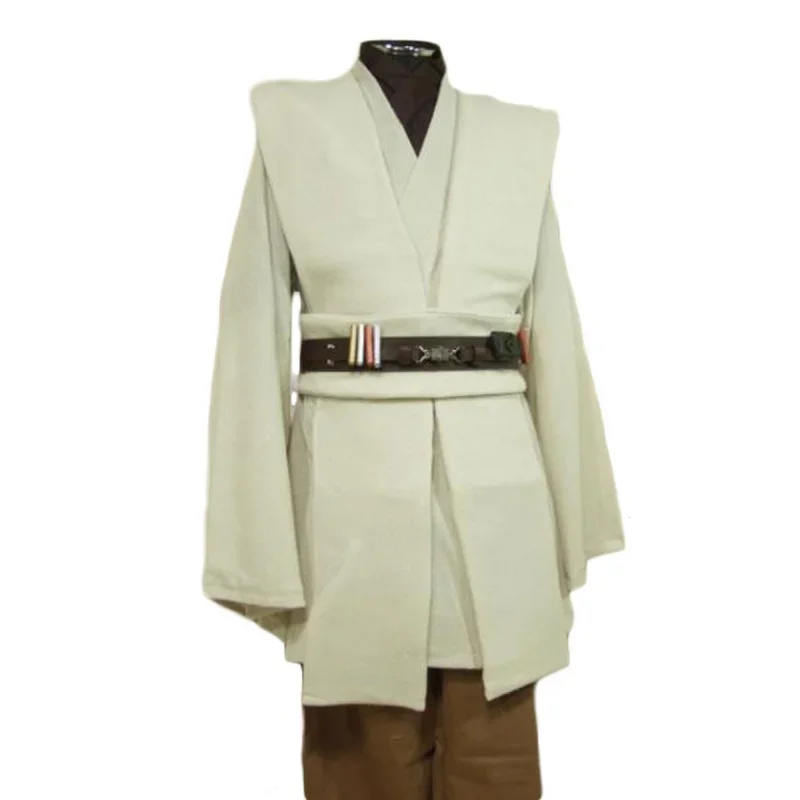 

(In Stock) Star Cosplay Wars Obi Wan Kenobi Jedi Costume TUNIC Adult Men Jedi Tunic Cloak Halloween Carnival Cosplay Costumes