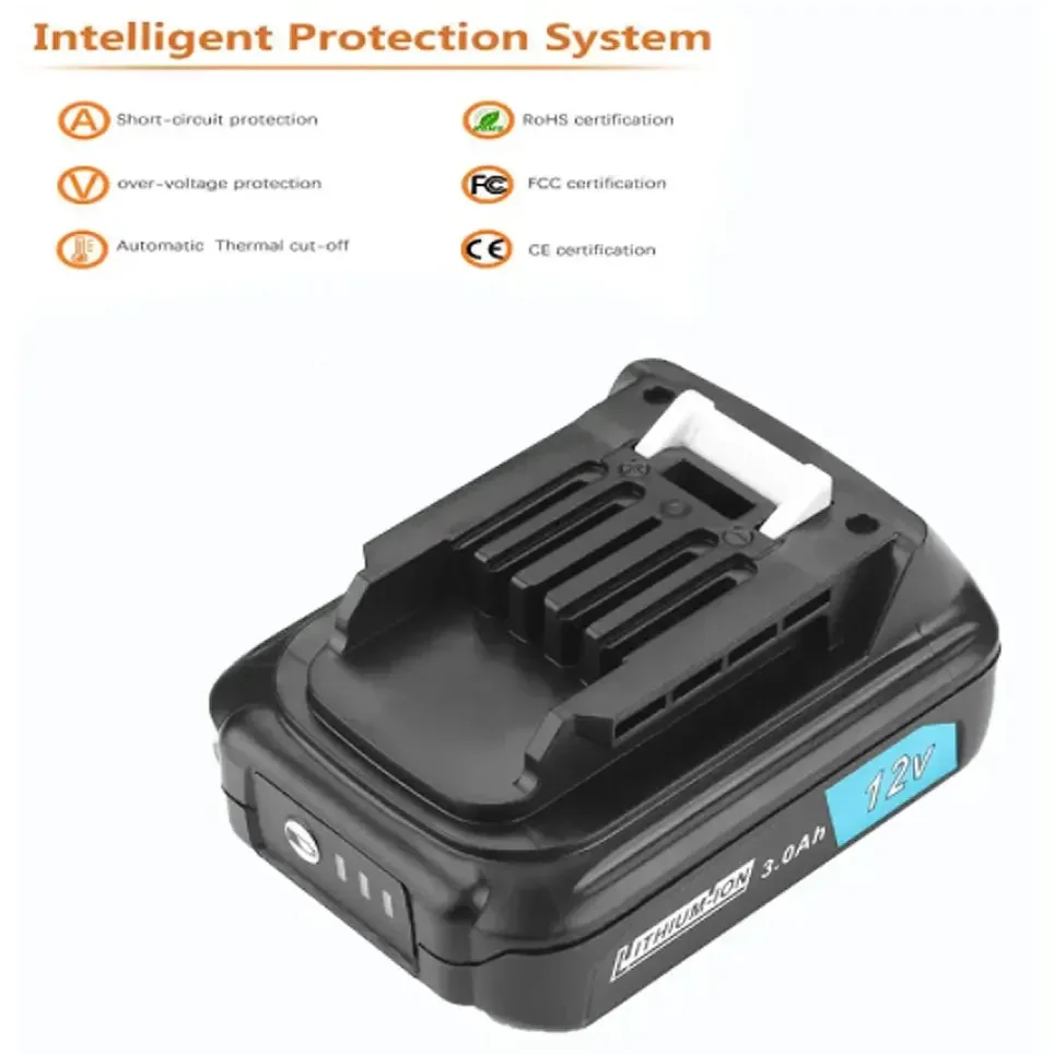 Литий-ионная аккумуляторная батарея для Makita BL1021B BL1020 BL1016 BL1015 BL104 DF331D 12 В 10 8 в 3000 мАч