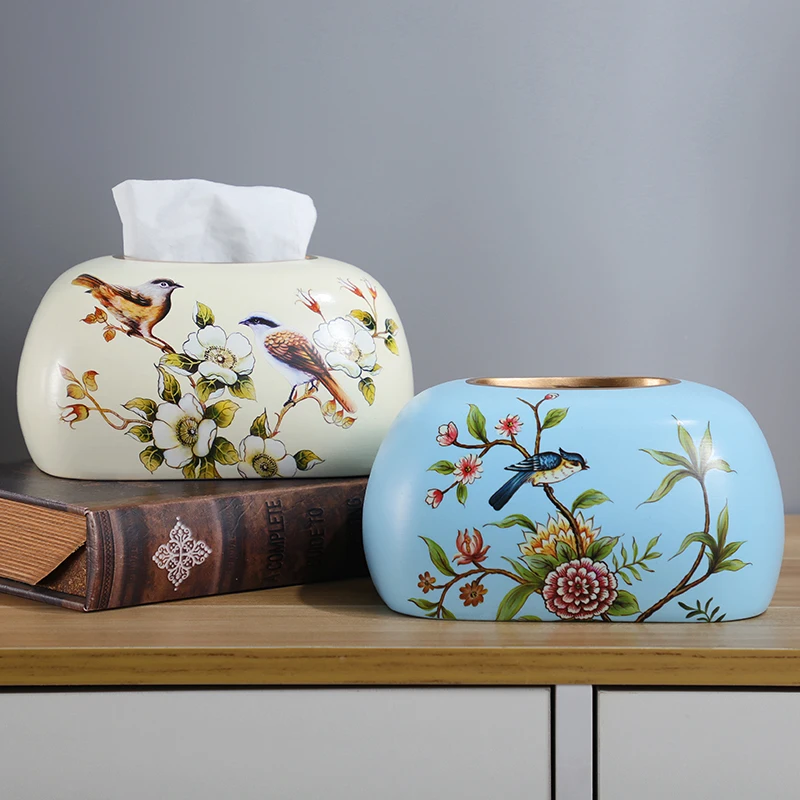 European style ceramics coffee table creative tissue Napkin 
