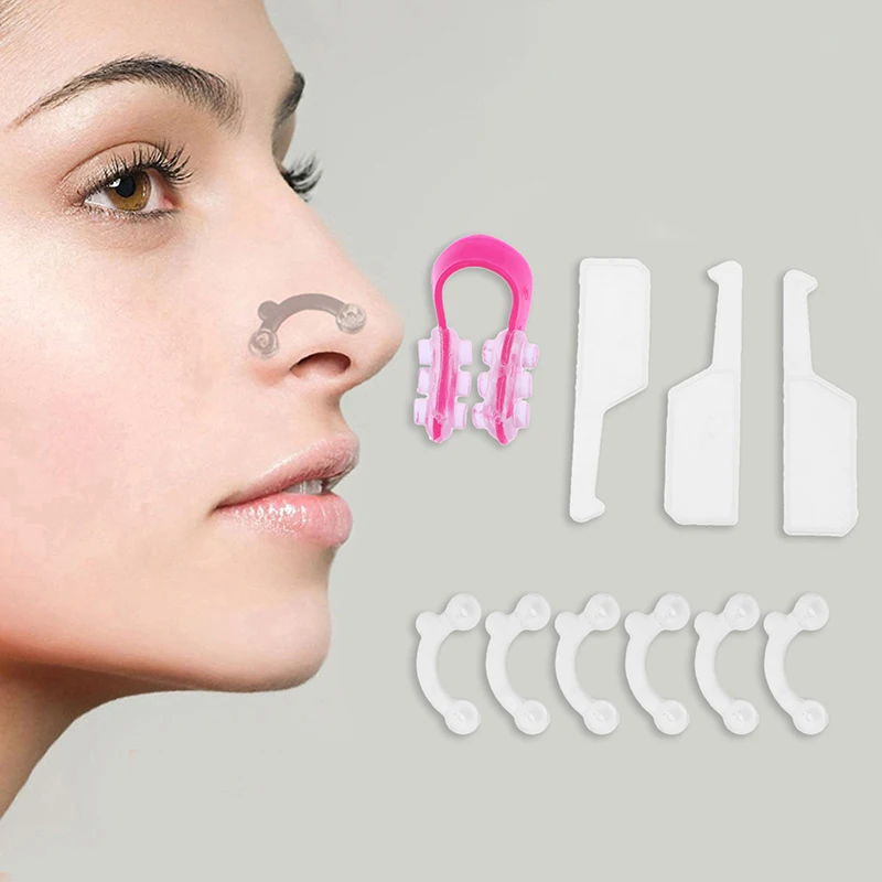 Silicone Naso Up Shaper Bridge Booster Shaping Clip Clipper Shaper Bridge Raddrizzamento Bellezza Naso Clip Correttore Strumento Di Massaggio