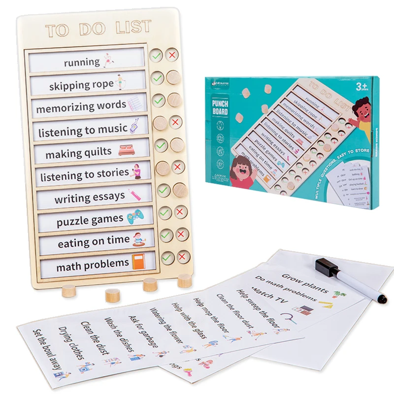Kids Daily Task Planning Board To Do List Time Management Self-discipline my checklist DIY Chore Chart Memo Task Boards
