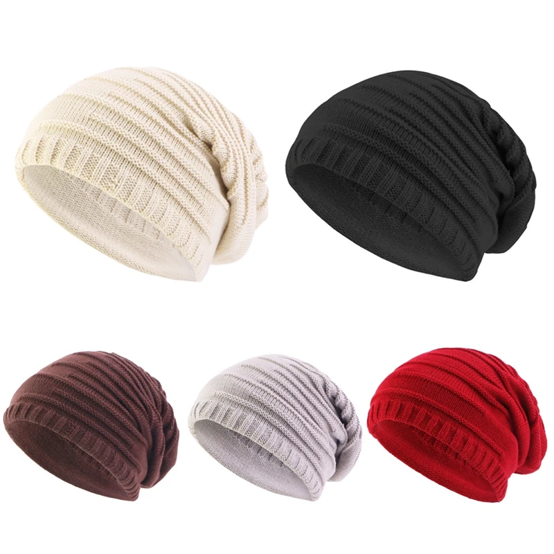 

New Knitted Hat Women Winter Hats For Women Ladies Outdoor Beanie Girls Cap Bonnet Female Skiing Warm Woolen Hat