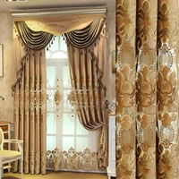 curtains for living dining room bedroom european chenille embroidered shading hollow out valance simple modern palace luxury
