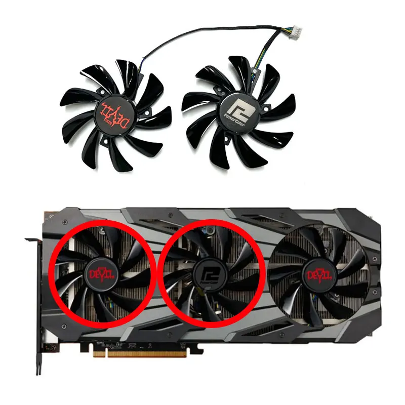 85 мм новый для POWERCOLOR Radeon RX5700 5700XT Red Devil Замена видеокарты FanFD8015U12D