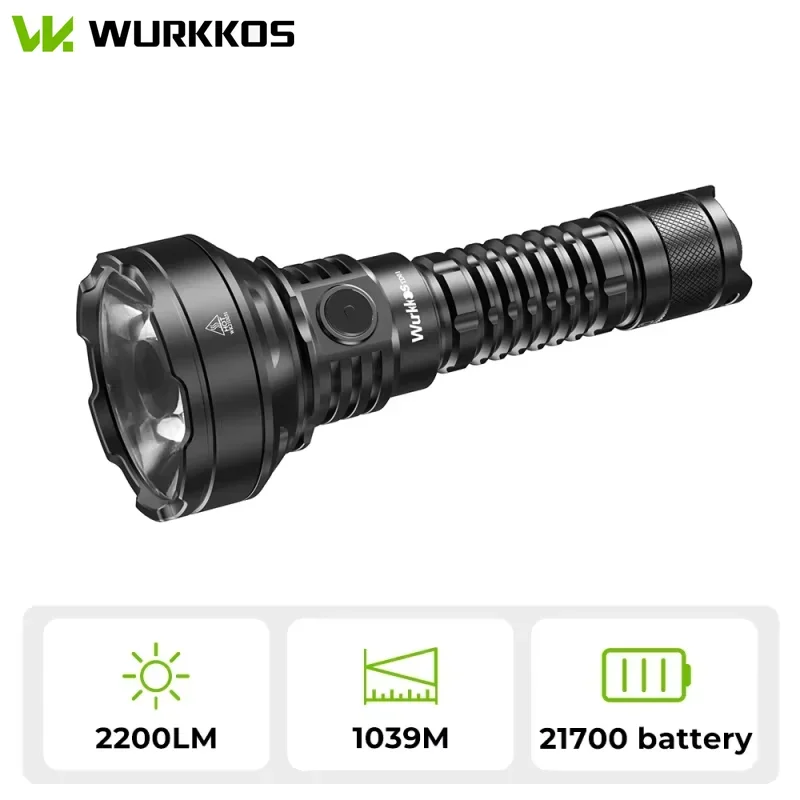 Wurkkos TD01 тактический фонарик  USB-C 2200Lm