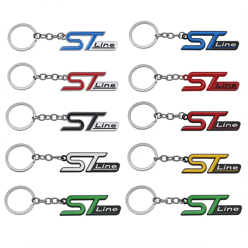 Металлический автомобильный брелок ST Line кольца для ключей держатель Ford Fiesta Focus