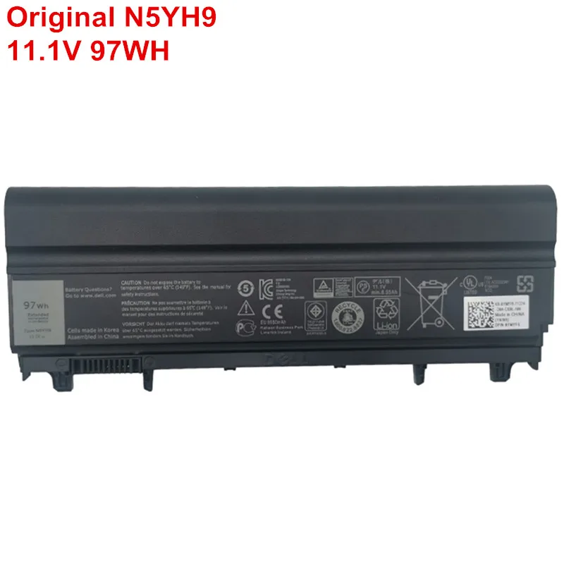 

Original 11.1V 97WH N5YH9 Laptop Battery For Dell Latitude E5540 E5440 VJXMC VV0NF 0K8HC 7W6K0 CXF66 FT6D9 1N9C0 WGCW6 9Cell
