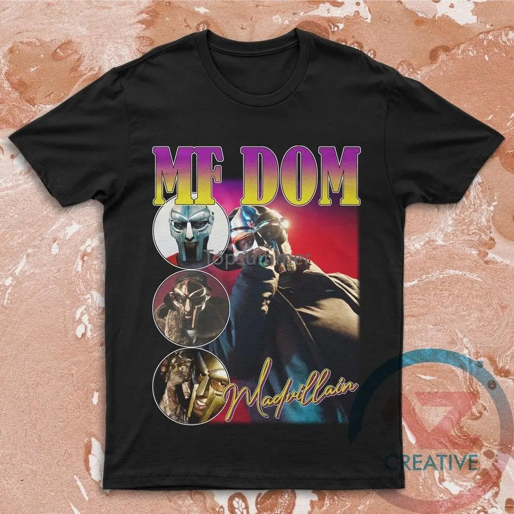 

Mf Doom Madvillain штифт рэп Тройник с коротким рукавом Унисекс Винтажный Стиль Mf Doom Рождественский подарок (2)