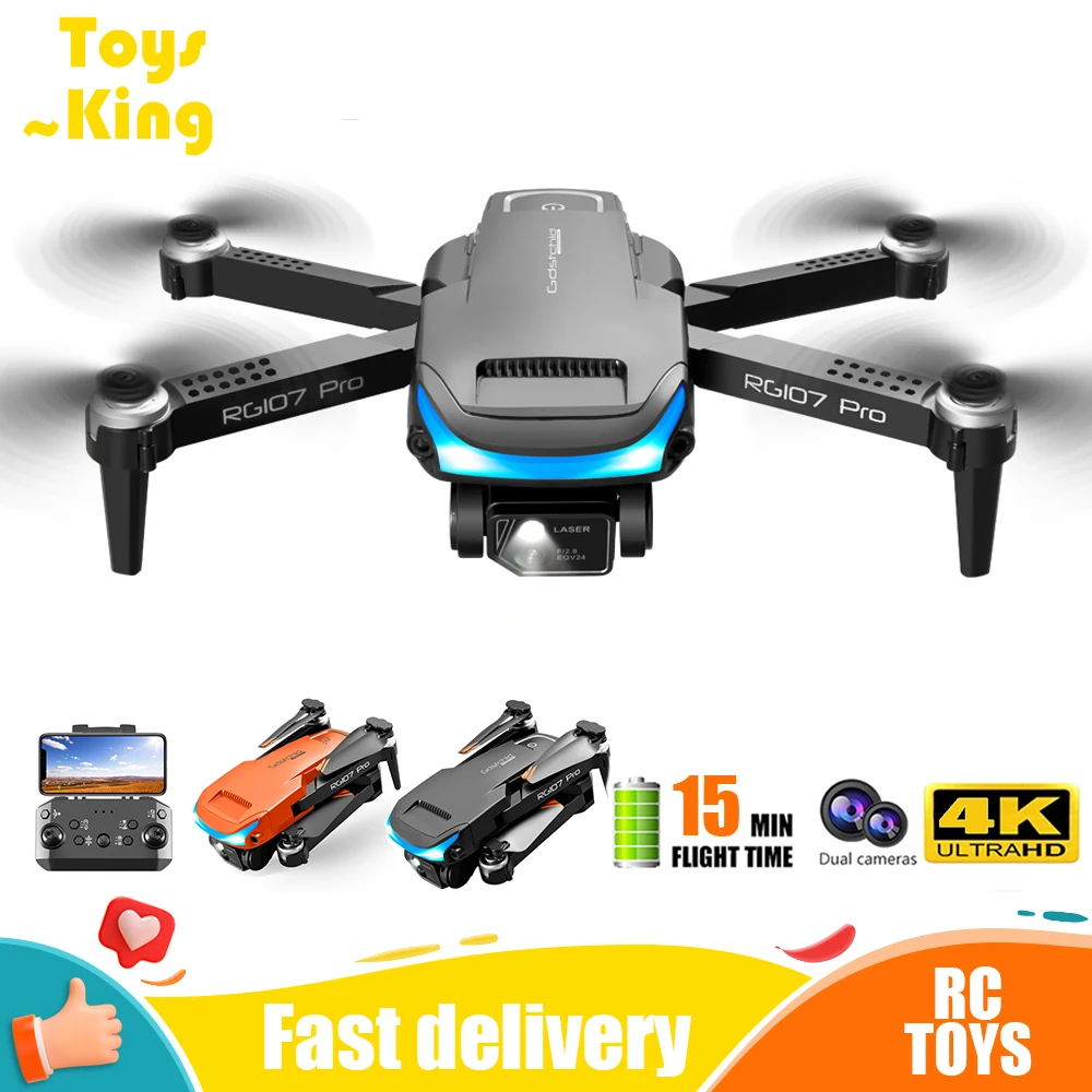 

RC Drone RG107 UAV Obstacle Avoidance HD 4K FPV Dual Camera Optical Flow Positioning 4-Axis Aircraft Mini Dron Helicopter Toys