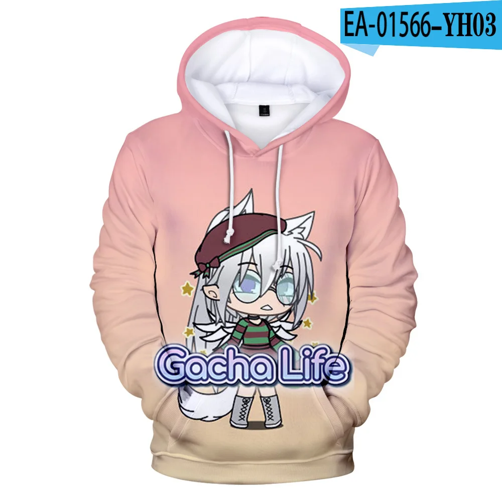 

Креативные модные забавные толстовки Gacha Life с 3D принтом, мужские/женские, Взрослые/Детские повседневные толстовки, пуловеры с длинным рукав...