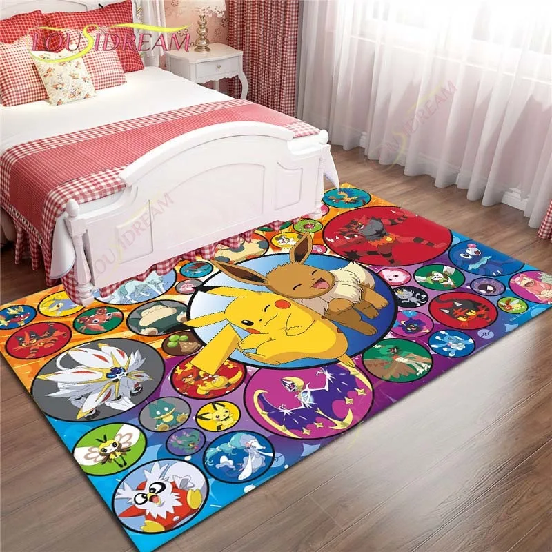 Коврики с принтом покемона для детской комнаты спальни дома гостиной коврик пола