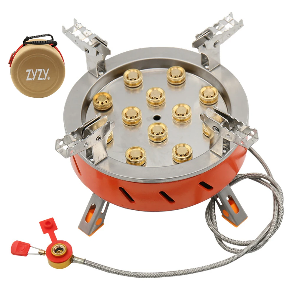 

12-Core 21800W Camping Stove High-Power Gases Burner Stove Backpacking Stove Windproof Outdoor Cooking Furnace