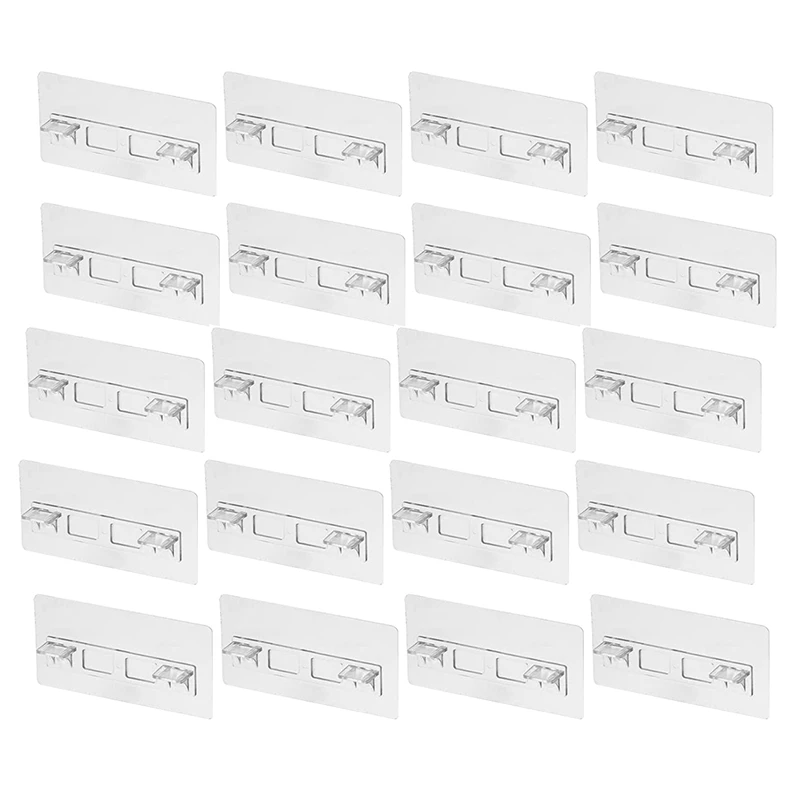 

20Piece Punch Free Shelf Support Pegs No Drill Adhesive Shelf Bracket Clear Shelf Pins For Cabinet Shelves Shelf Clips