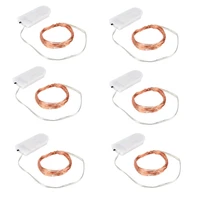 6pcs 1m 2m 5m copper wire led string lights holiday lighting fairy garland for christmas tree wedding party decoration lamp