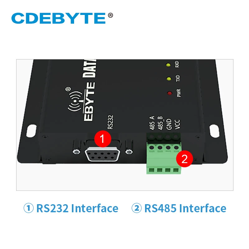 Модем беспроводной приемопередатчика 433 МГц Modbus 17 дБм 1 км RS232 RS485 Ebyte E90-DTU(433C17)