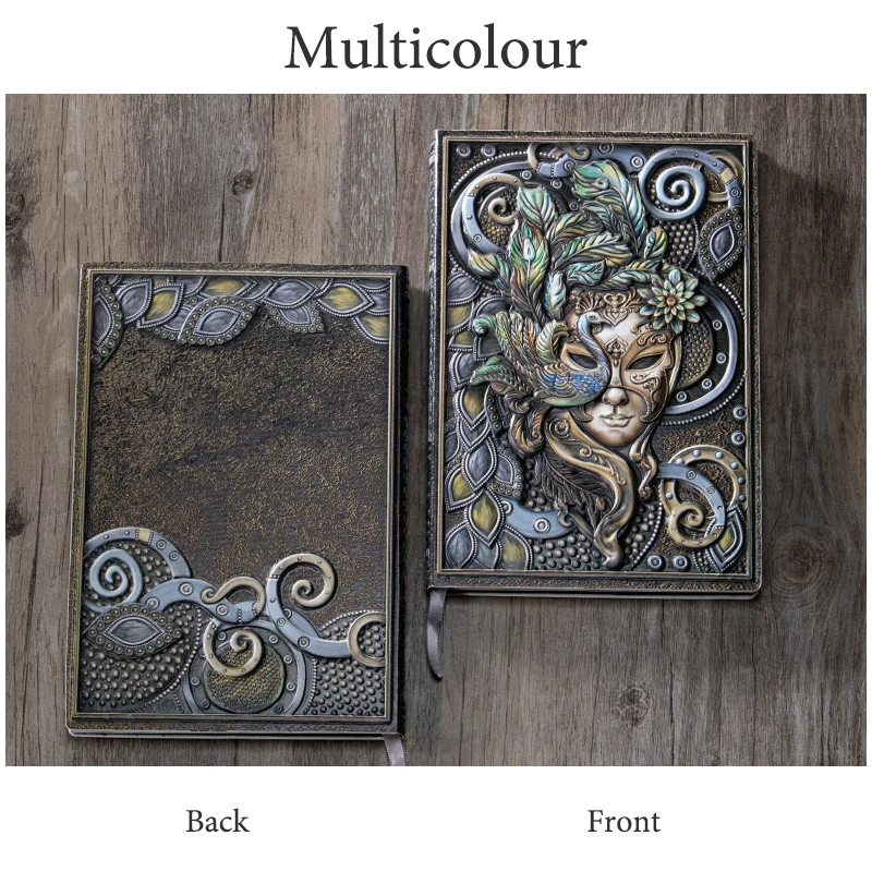 

Винтажный Блокнот-маскарад Формата А5 В Твердом Переплете, Полиуретановая Переплет, 100 Страниц, Страница С Горизонтальной Ли...