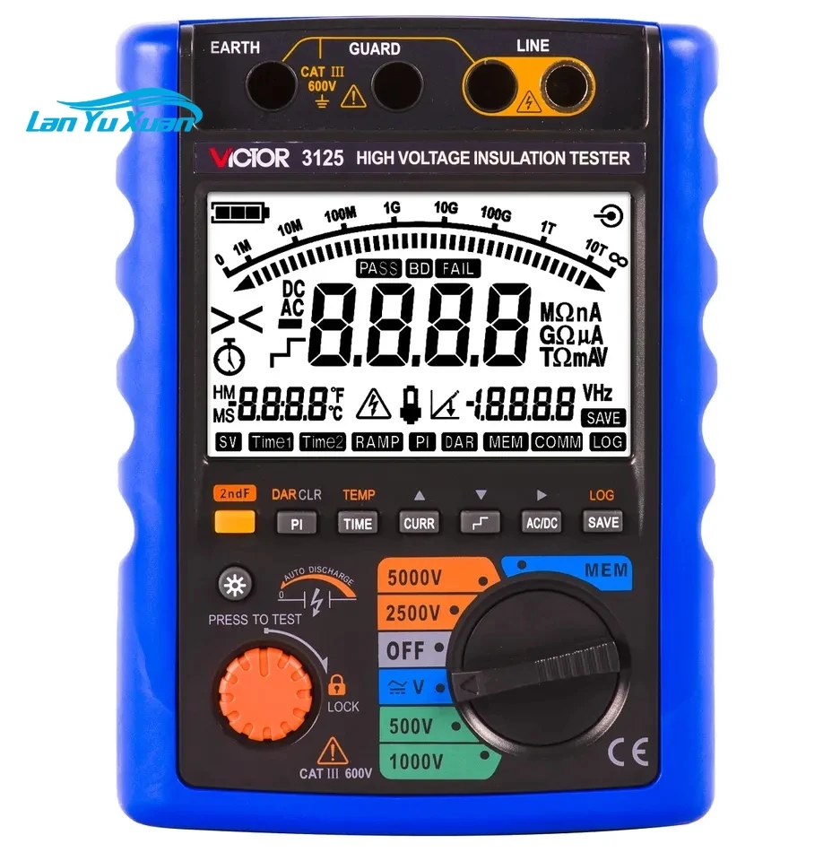 

VICTOR Digital insulation Resistance tester VC3125 High voltage megohm meter 5000V
