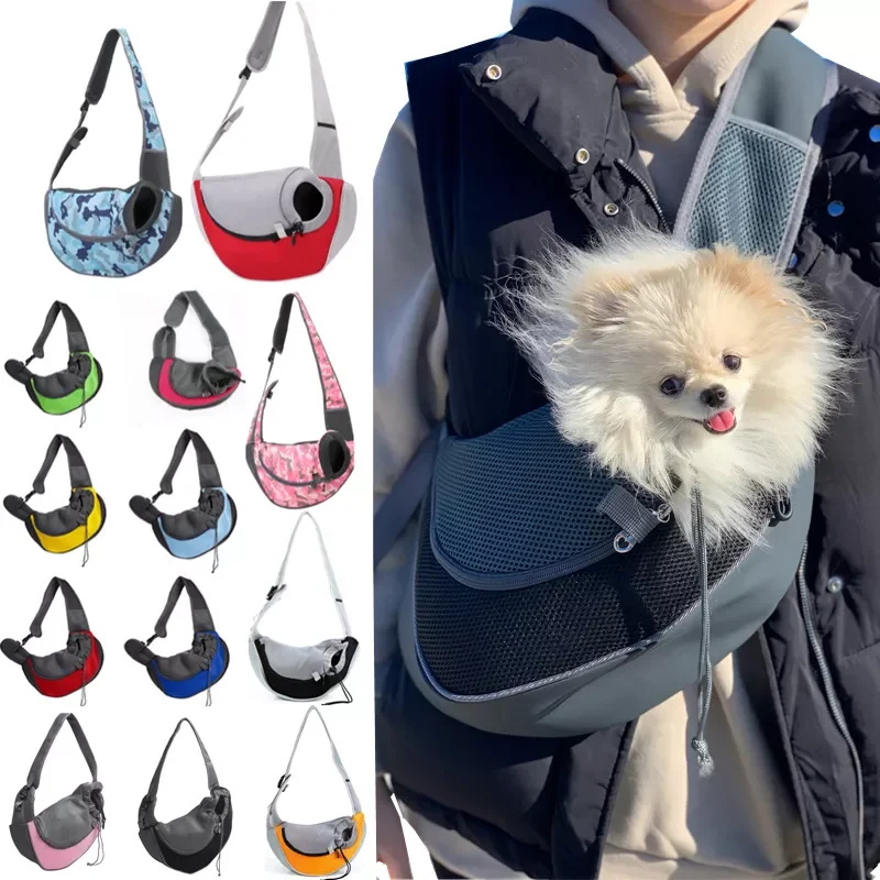 

Pet Puppy Carrier S/L Outdoor Travel Dog Shoulder Bag Mesh Oxford Single Comfort Sling Handbag Tote Pouch