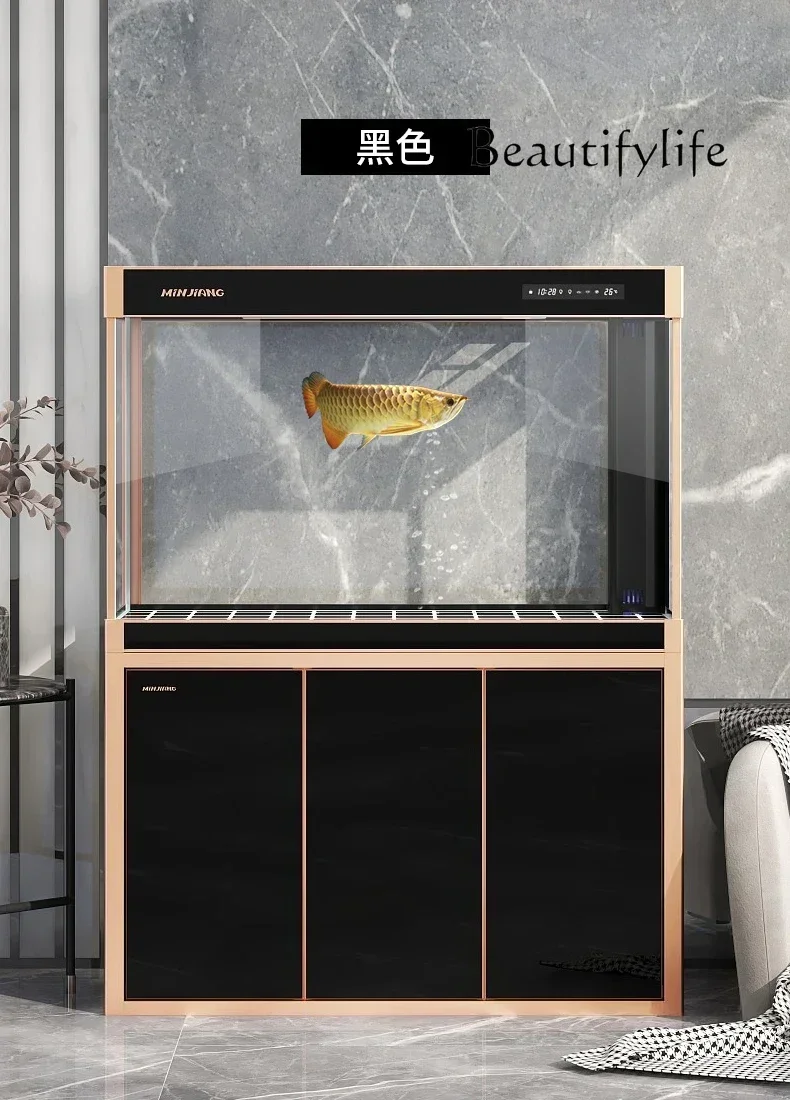 Аквариум аквариум для гостиной от пола до потолка ультрабелый стеклянный фильтр